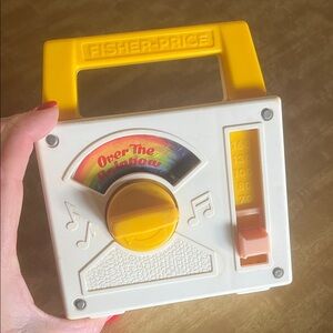 Fisher-Price Over the Rainbow Music Box with Yellow Handle 1981